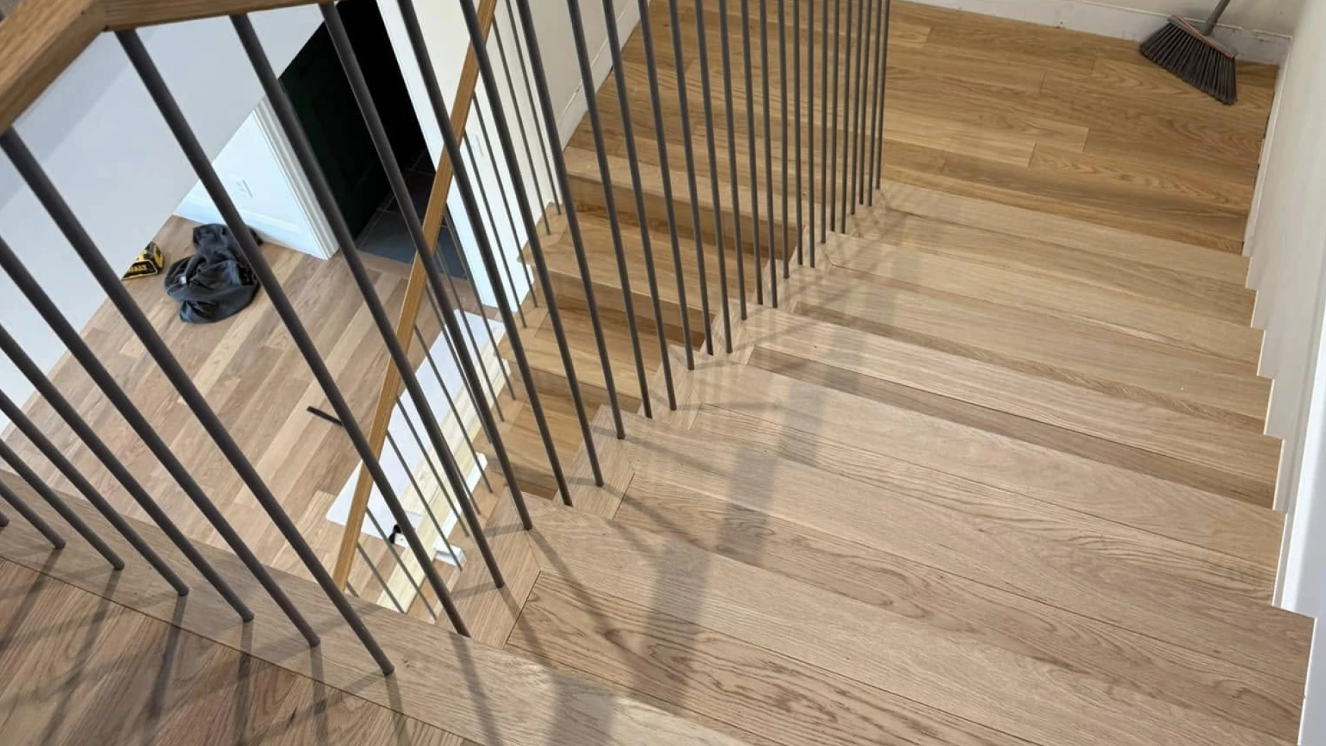 stairs new floor installed